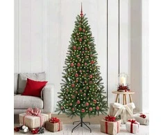 Dirbtinė Kalėdų eglutė su 300 LED Žalia 210 cm PE ir PVC