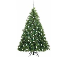 Dirbtinė Kalėdų eglutė su 300 LED Žalia 180 cm PE ir PVC