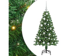 Dirbtinė Kalėdų eglutė Žalia 120 cm PVC ir Plienas ir Plastikas