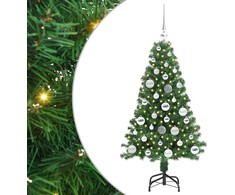 Dirbtinė Kalėdų eglutė Žalia 120 cm PVC ir Plienas ir Plastikas