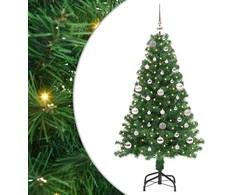 Dirbtinė Kalėdų eglutė Žalia 150 cm PVC ir Plienas ir Plastikas