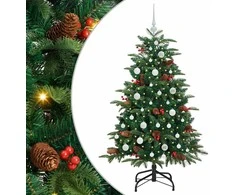 Dirbtinė Kalėdų eglutė Žalia 150 cm PVC ir Metalas ir Plastikas