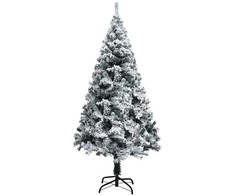 Dirbtinė Kalėdų eglutė Balta 150 cm PVC ir Plienas ir Plastikas