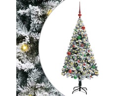 Dirbtinė Kalėdų eglutė Balta 150 cm PVC ir Plienas ir Plastikas