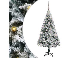 Dirbtinė Kalėdų eglutė Balta 150 cm PVC ir Plienas ir Plastikas