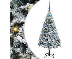 Dirbtinė Kalėdų eglutė Balta 150 cm PVC ir Plienas ir Plastikas