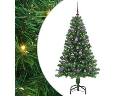 Dirbtinė Kalėdų eglutė Žalia 150 cm PVC ir Plienas ir Plastikas