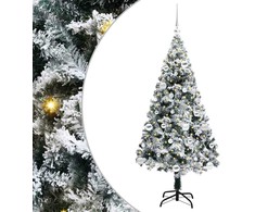 Dirbtinė Kalėdų eglutė Balta 150 cm PVC ir Plienas ir Plastikas