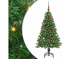 Dirbtinė Kalėdų eglutė Žalia 150 cm PVC ir Plienas ir Plastikas
