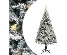 Dirbtinė Kalėdų eglutė Balta 150 cm PVC ir Plienas ir Plastikas