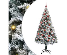 Dirbtinė Kalėdų eglutė Balta 150 cm PVC ir Plienas ir Plastikas