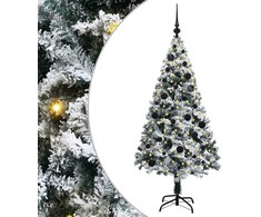 Dirbtinė Kalėdų eglutė Balta 150 cm PVC ir Plienas ir Plastikas