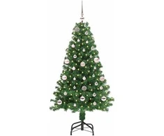 Dirbtinė Kalėdų eglutė Žalia 150 cm PVC ir Plienas ir Plastikas