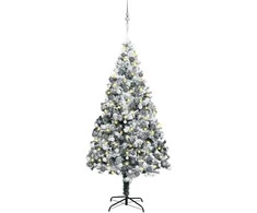 Dirbtinė Kalėdų eglutė Balta 180 cm PVC ir Plienas ir Plastikas
