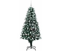 Dirbtinė Kalėdų eglutė Žalia 180 cm PVC ir Plienas ir Plastikas