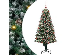 Dirbtinė Kalėdų eglutė Žalia 180 cm PVC ir Plienas ir Plastikas