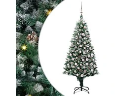 Dirbtinė Kalėdų eglutė Žalia 180 cm PVC ir Plienas ir Plastikas