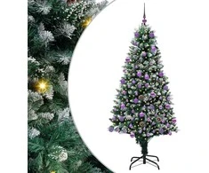 Dirbtinė Kalėdų eglutė Žalia 180 cm PVC ir Plienas ir Plastikas