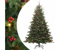 Dirbtinė Kalėdų eglutė Žalia 210 cm PVC ir Metalas ir Plastikas