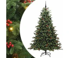 Dirbtinė Kalėdų eglutė Žalia 210 cm PVC ir Metalas ir Plastikas