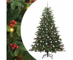 Dirbtinė Kalėdų eglutė Žalia 210 cm PVC ir Metalas ir Plastikas