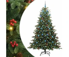 Dirbtinė Kalėdų eglutė Žalia 210 cm PVC ir Metalas ir Plastikas