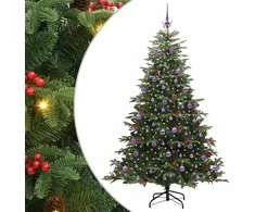 Dirbtinė Kalėdų eglutė Žalia 210 cm PVC ir Metalas ir Plastikas