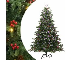 Dirbtinė Kalėdų eglutė Žalia 240 cm PVC ir Metalas ir Plastikas