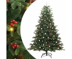 Dirbtinė Kalėdų eglutė Žalia 240 cm PVC ir Metalas ir Plastikas