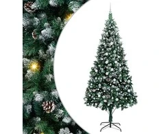 Dirbtinė Kalėdų eglutė Žalia 240 cm PVC ir Plienas ir Plastikas