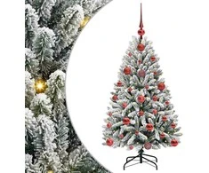 Dirbtinė Kalėdų eglutė Žalia ir balta 120 cm PVC ir metalas