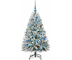 Dirbtinė Kalėdų eglutė Žalia ir balta 120 cm PVC ir metalas