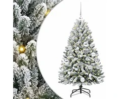 Dirbtinė Kalėdų eglutė Žalia ir balta 120 cm PVC ir metalas