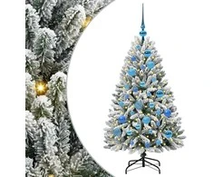 Dirbtinė Kalėdų eglutė Žalia ir balta 120 cm PVC ir metalas