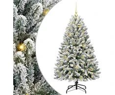 Dirbtinė Kalėdų eglutė Žalia ir balta 120 cm PVC ir metalas