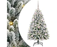 Dirbtinė Kalėdų eglutė Žalia ir balta 120 cm PVC ir metalas