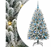 Dirbtinė Kalėdų eglutė Žalia ir balta 150 cm PVC ir metalas