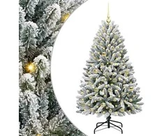 Dirbtinė Kalėdų eglutė Žalia ir balta 150 cm PVC ir metalas
