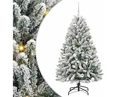 Dirbtinė Kalėdų eglutė Žalia ir balta 150 cm PVC ir metalas