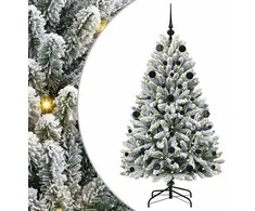 Dirbtinė Kalėdų eglutė Žalia ir balta 150 cm PVC ir metalas