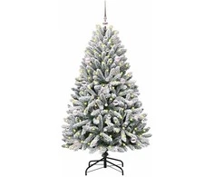 Dirbtinė Kalėdų eglutė Žalia ir balta 150 cm PVC ir metalas