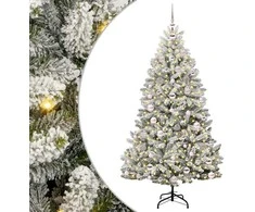 Dirbtinė Kalėdų eglutė Žalia ir balta 180 cm PVC ir metalas