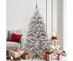 Dirbtinė Kalėdų eglutė Žalia ir balta 180 cm PVC ir metalas