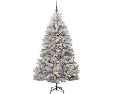 Dirbtinė Kalėdų eglutė Žalia ir balta 180 cm PVC ir metalas