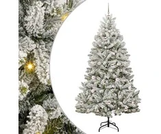 Dirbtinė Kalėdų eglutė Žalia ir balta 210 cm PVC ir metalas