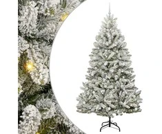 Dirbtinė Kalėdų eglutė Žalia ir balta 240 cm PVC ir metalas