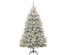 Dirbtinė Kalėdų eglutė Žalia ir balta 240 cm PVC ir metalas
