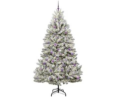 Dirbtinė Kalėdų eglutė Žalia ir balta 240 cm PVC ir metalas