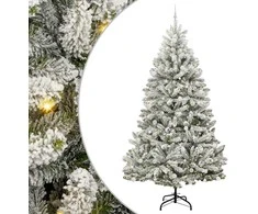 Dirbtinė Kalėdų eglutė Žalia ir balta 270 cm PVC ir metalas