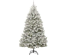 Dirbtinė Kalėdų eglutė Žalia ir balta 270 cm PVC ir metalas
